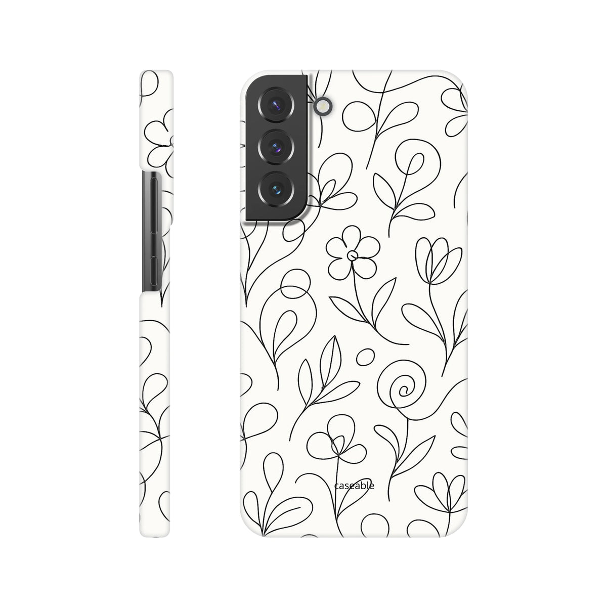 Floral Hard Shell Case for Samsung Galaxy S22 Plus – Botanical Lines