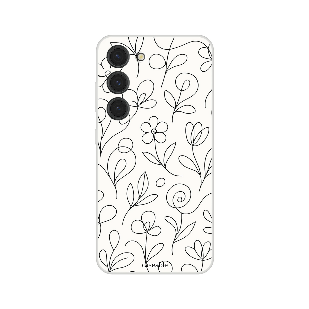 Floral Silicone Case for Samsung Galaxy S23 – Botanical Lines