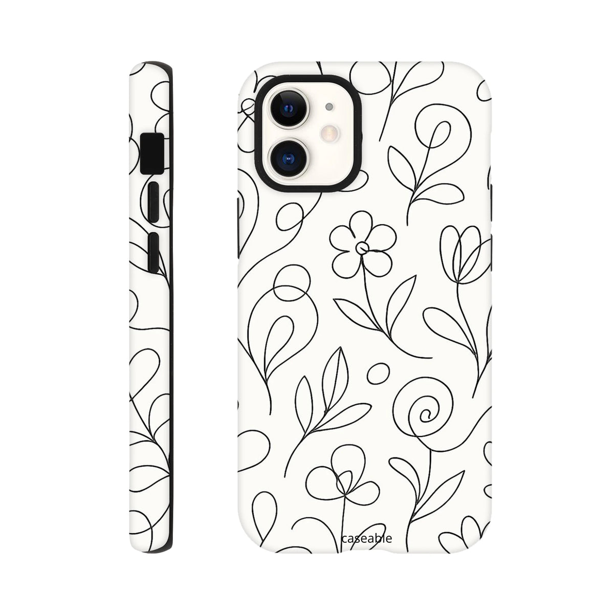 Floral Premium Case for iPhone 12 mini – Botanical Lines
