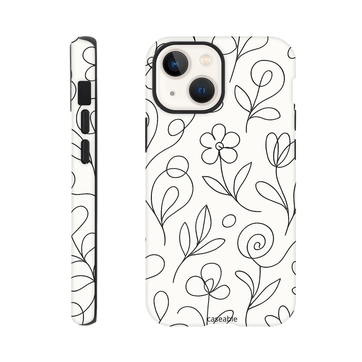 Floral Premium Case for iPhone 13 mini – Botanical Lines