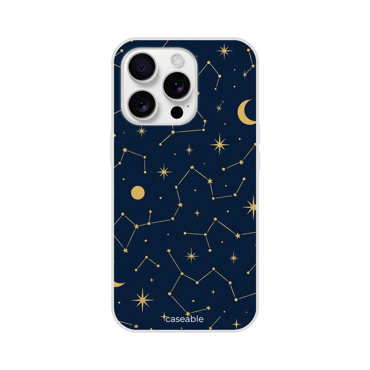 Starry Silicone Case for iPhone 16 Pro – Under the Stars