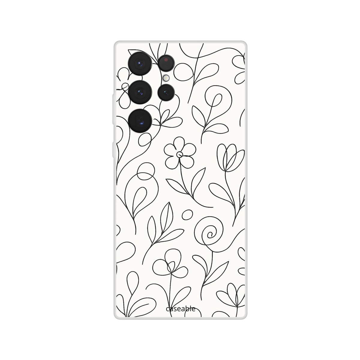 Floral Silicone Case for Samsung Galaxy S22 Ultra – Botanical Lines