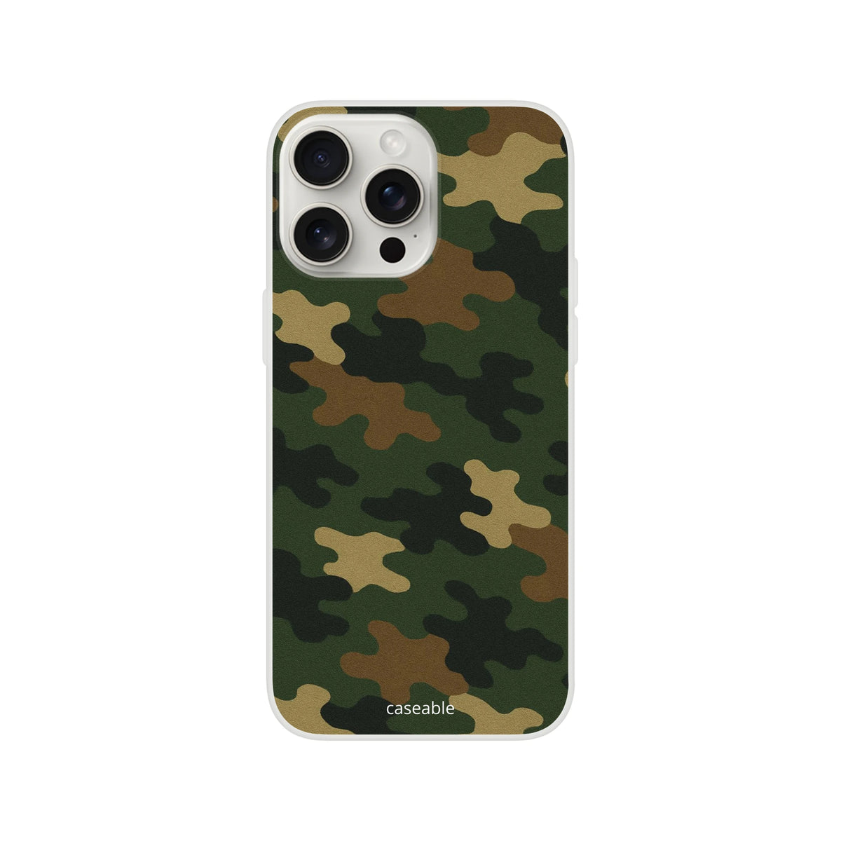 Camo Silicone Case for iPhone 15 Pro Max – Army Style