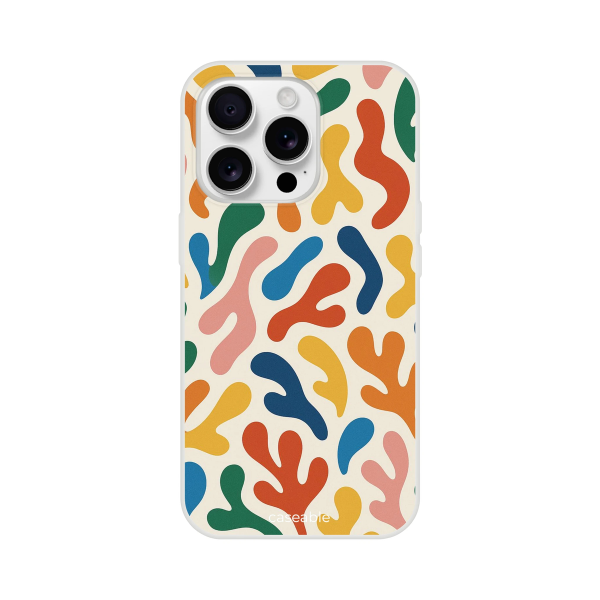 Colorful Silicone Case for iPhone 16 Pro – Splash of Color