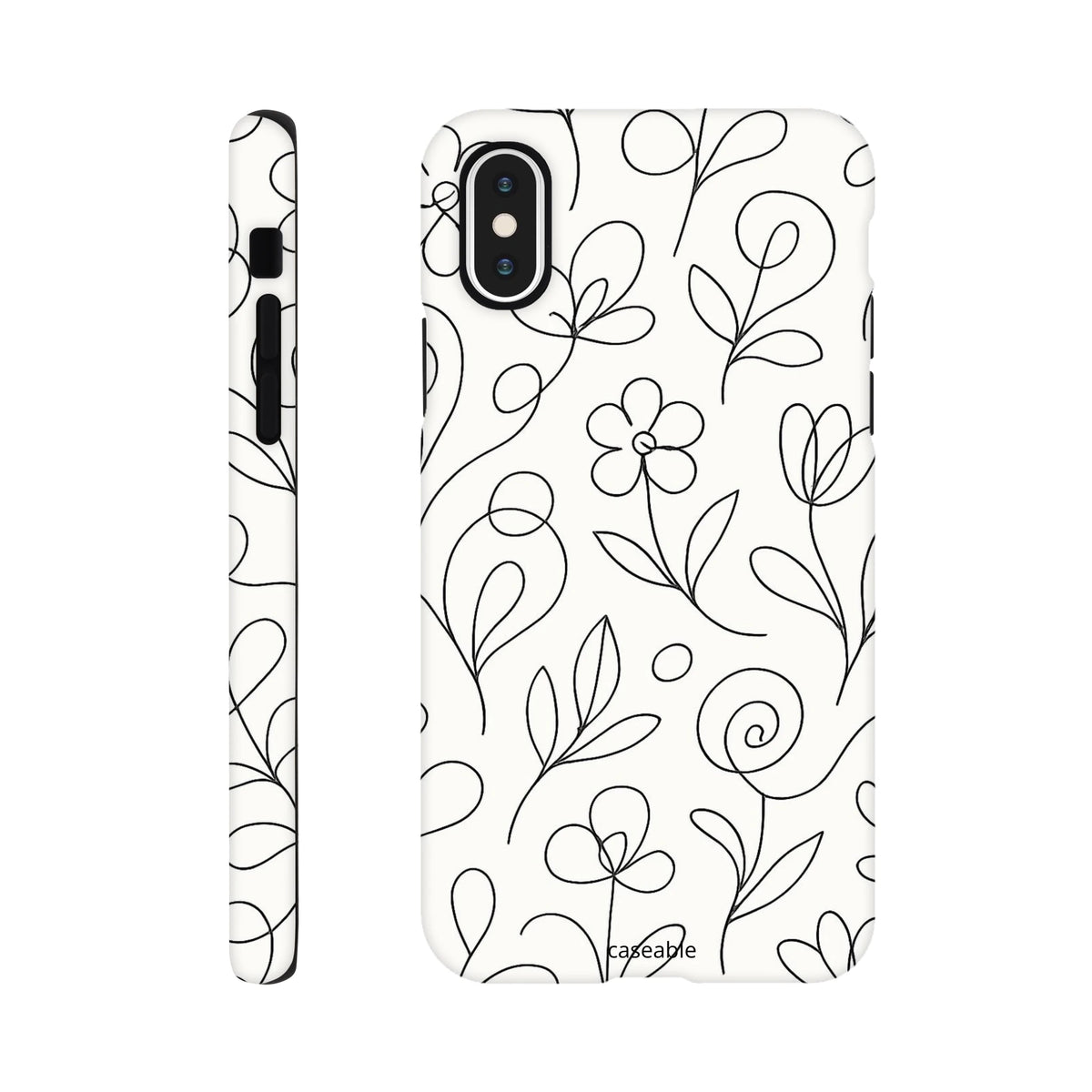 Floral Premium Case for iPhone XS – Botanical Lines