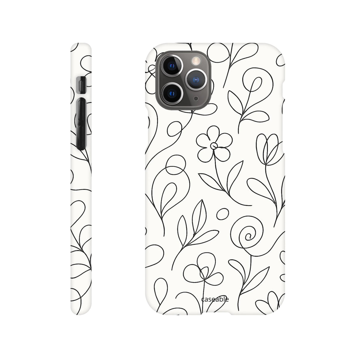 Floral Hard Shell Case for iPhone 11 Pro – Botanical Lines