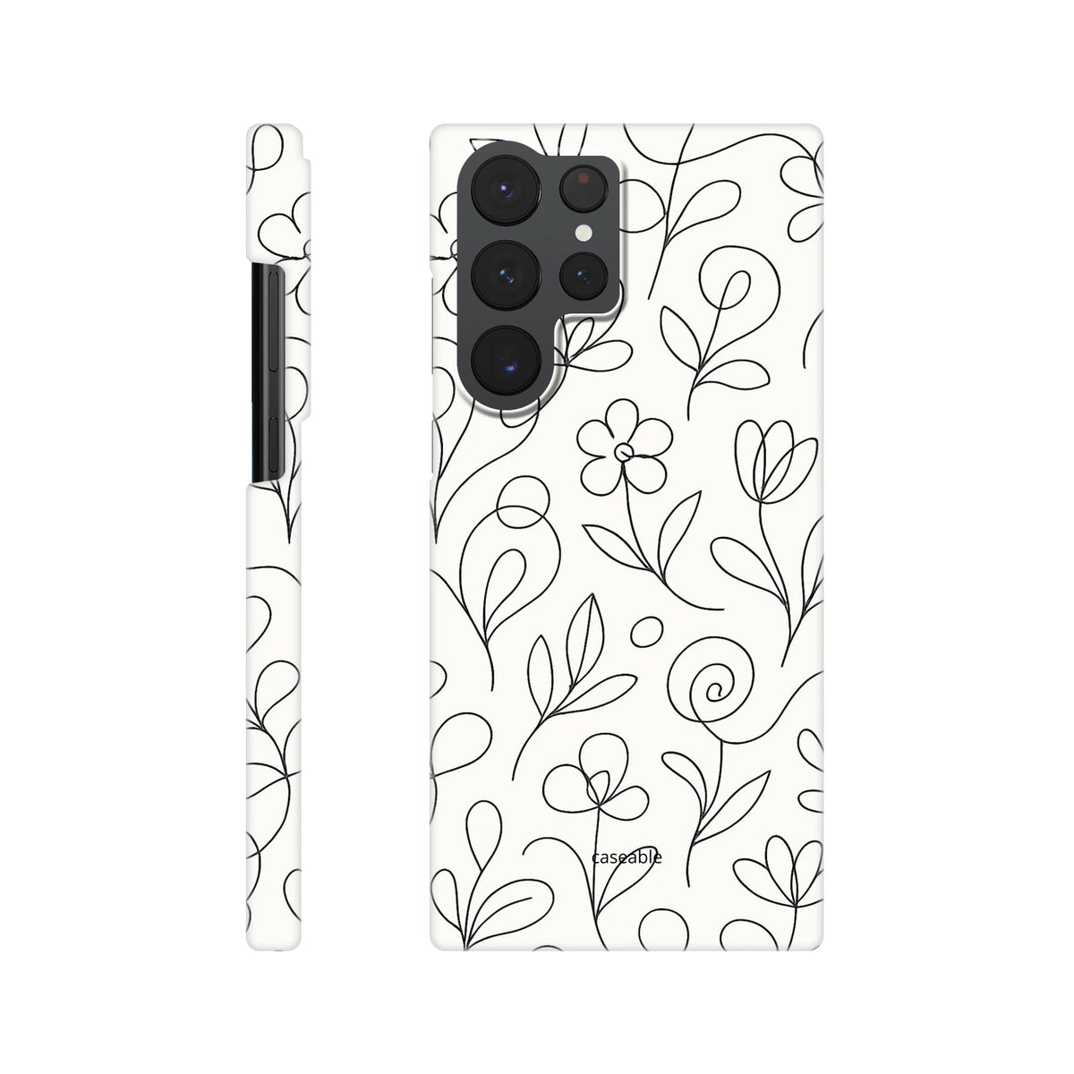Floral Hard Shell Case for Samsung Galaxy S22 Ultra – Botanical Lines