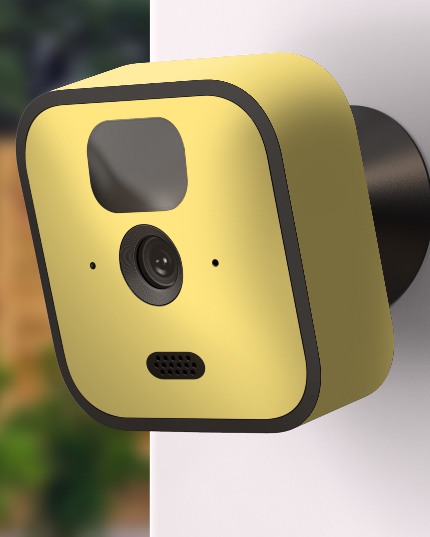 LIGHT YELLOW Camera Skin Blink Outdoor (2020) attached to exterior wall