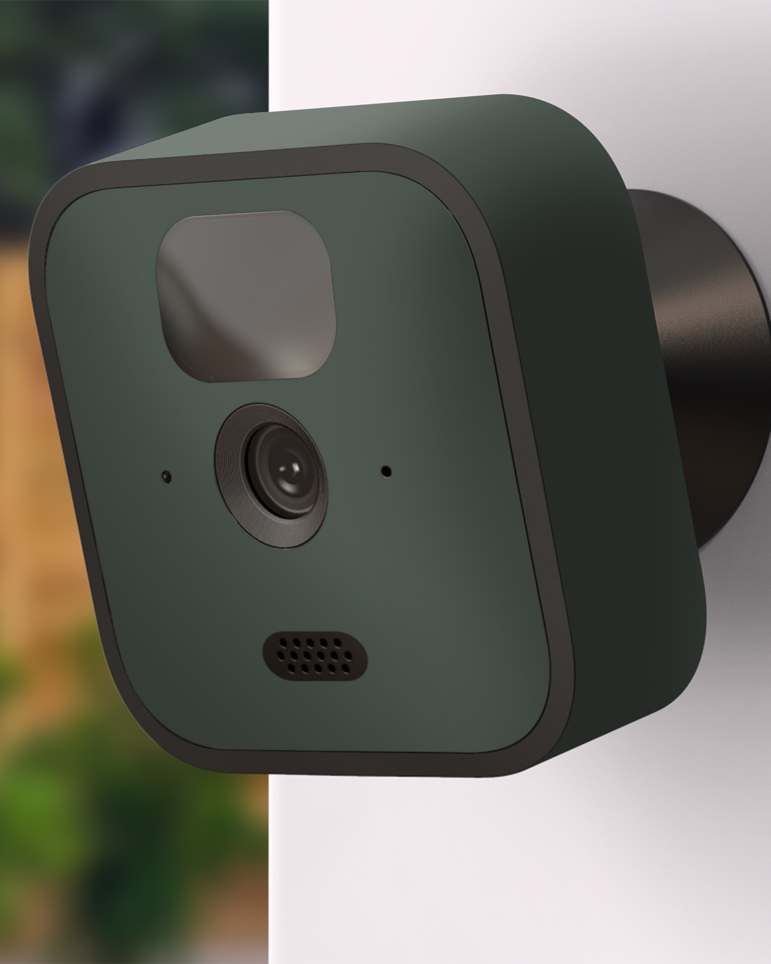 MIDNIGHT GREEN Camera Skin Blink Outdoor (2020) attached to exterior wall