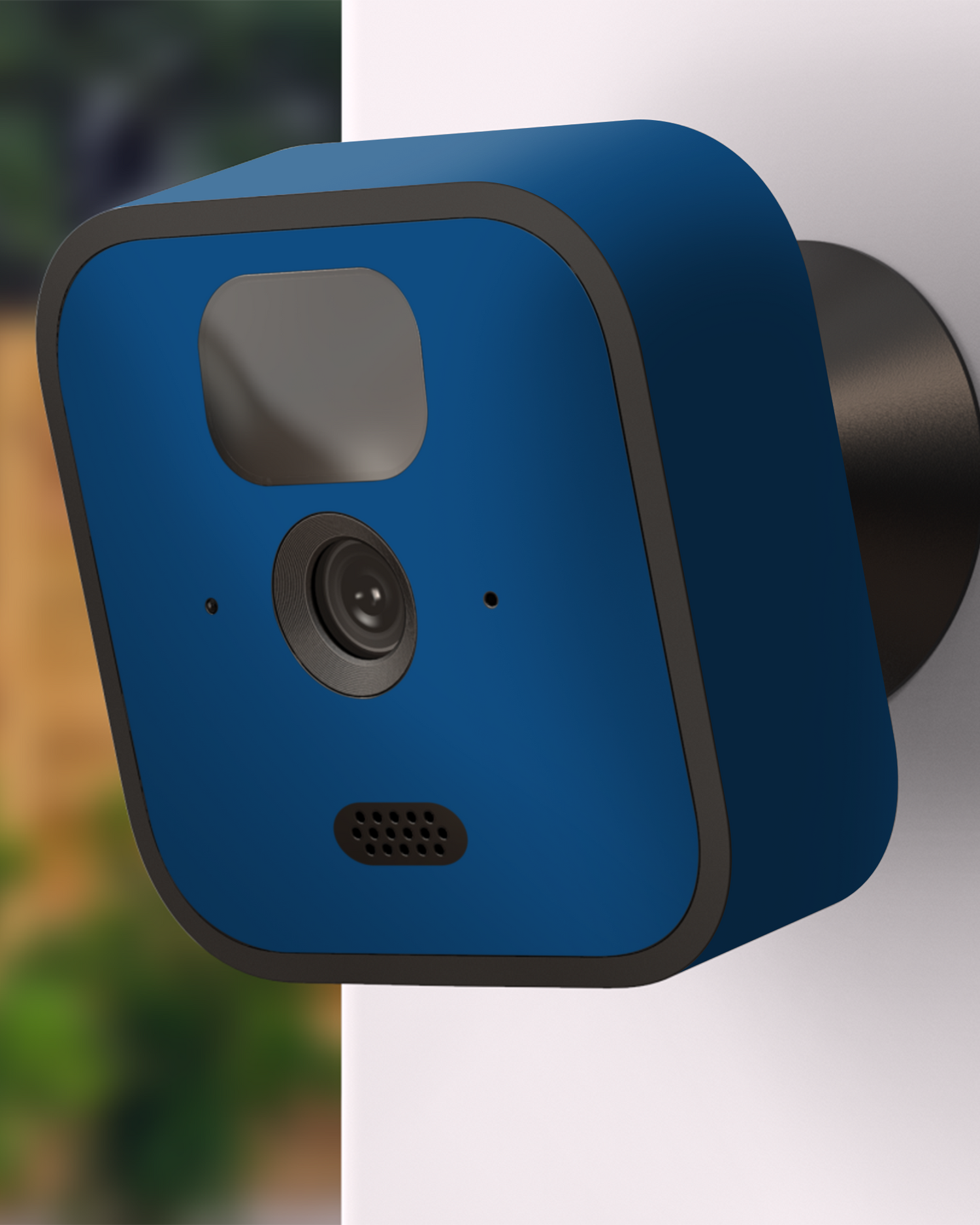 CLASSIC BLUE Camera Skin Blink Outdoor (2020) attached to exterior wall