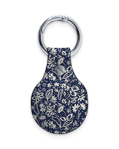 AirTag Holder with Design: Ditsy Blue Paisley
