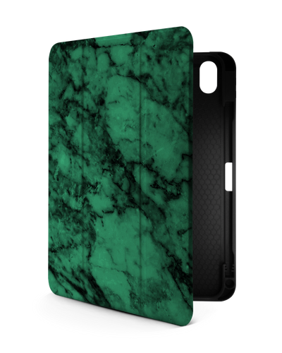 Green Marble iPad Case with Pencil Holder for Apple iPad (10th Generation)
