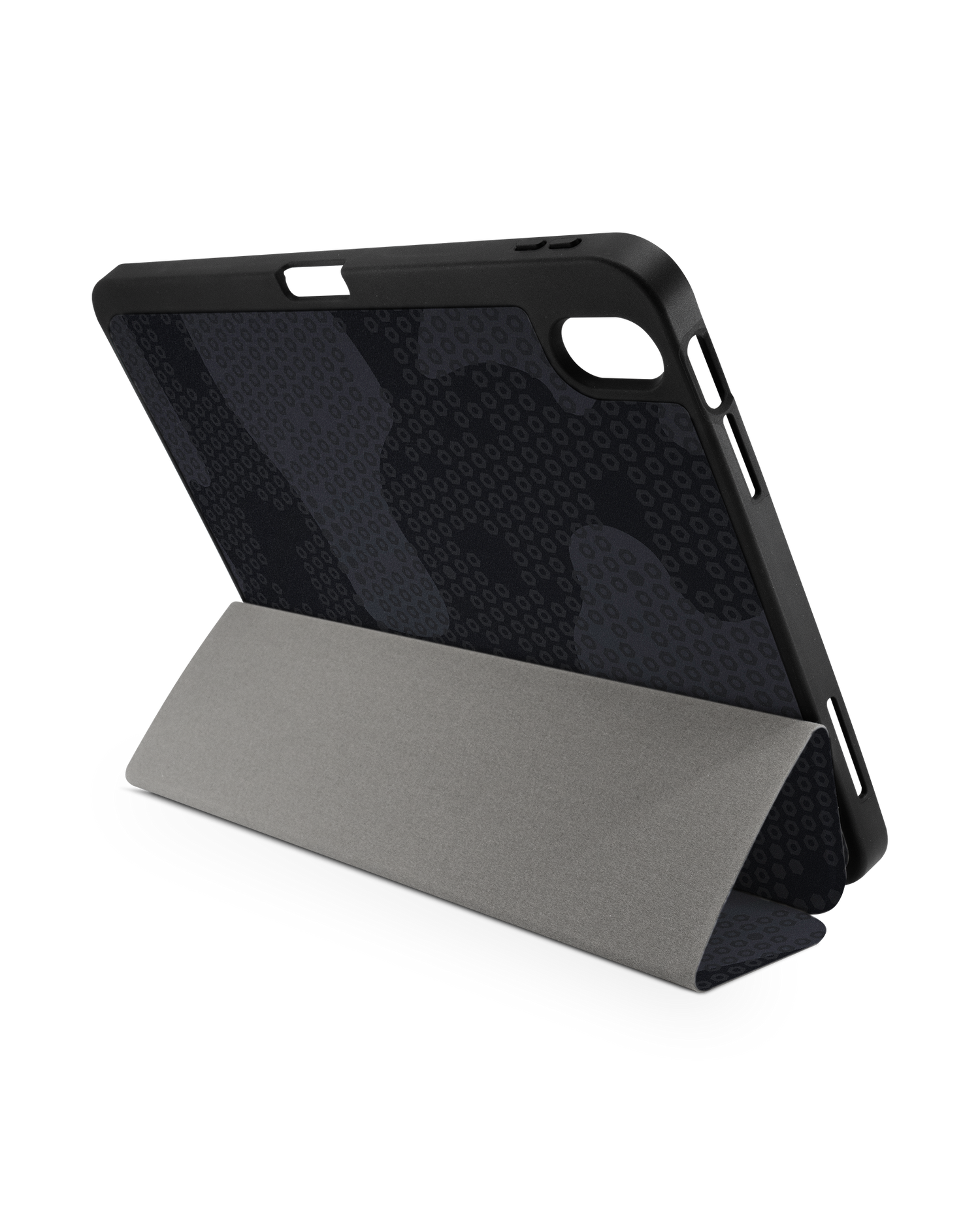 Spec Ops Dark iPad Case with Pencil Holder for Apple iPad (10th Generation): Set up in landscape format (back view)