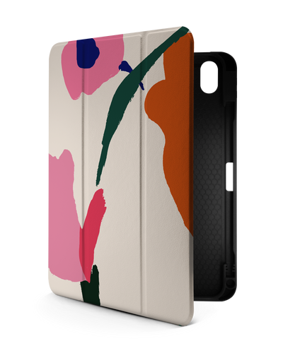 Handpainted Blooms iPad Case with Pencil Holder for Apple iPad (10th Generation)