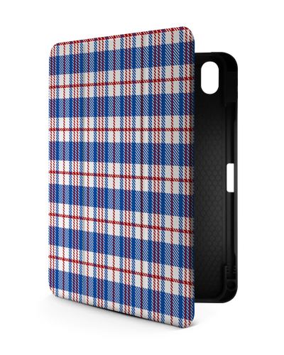 Plaid Market Bag iPad Case with Pencil Holder for Apple iPad (10th Generation)