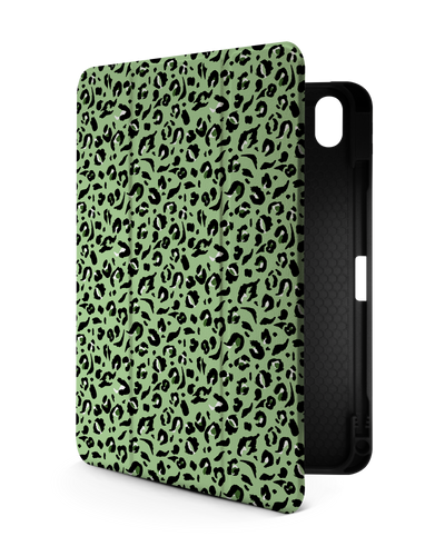 Mint Leopard iPad Case with Pencil Holder for Apple iPad (10th Generation)