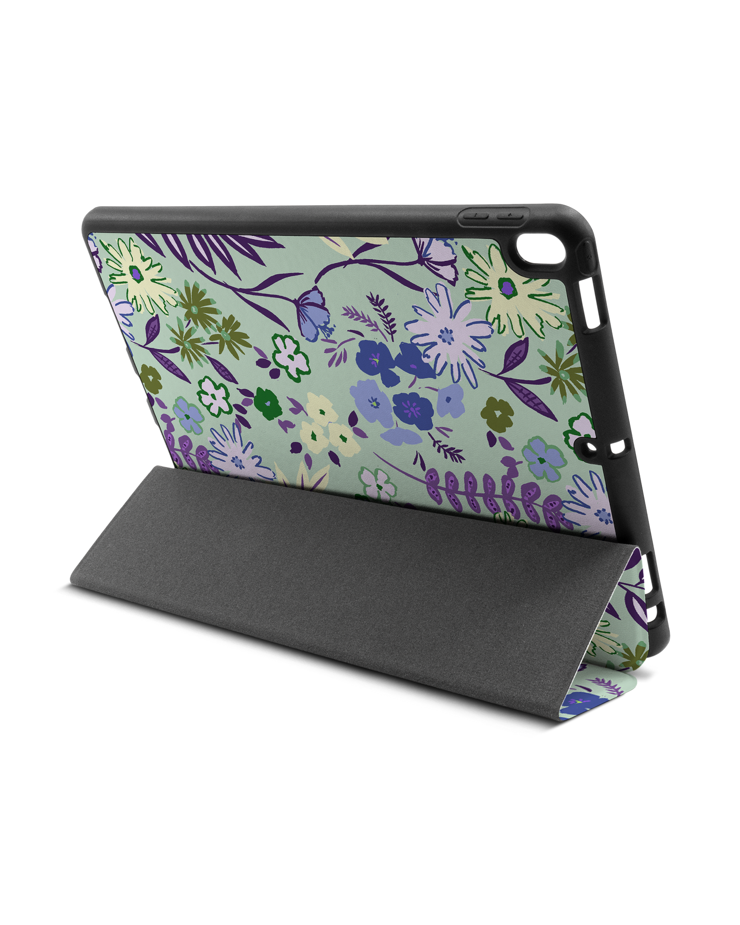 Pretty Purple Flowers iPad Case with Pencil Holder Apple iPad Pro 10.5