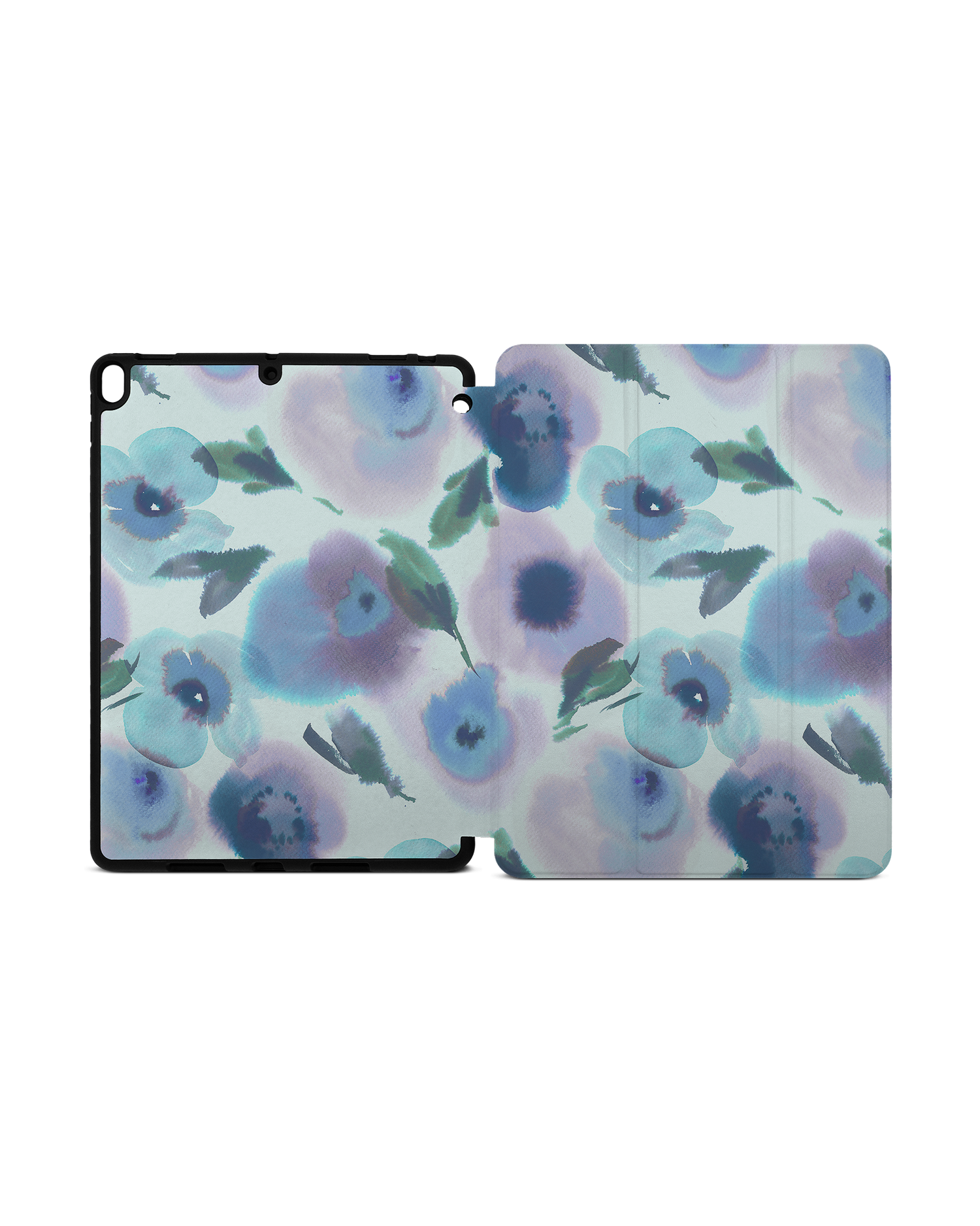 Watercolour Flowers Blue iPad Case with Pencil Holder Apple iPad Pro 10.5