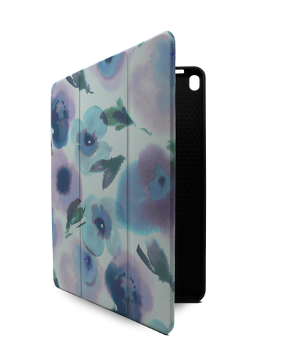 Watercolour Flowers Blue iPad Case with Pencil Holder Apple iPad Air 3 10.5" (2019)