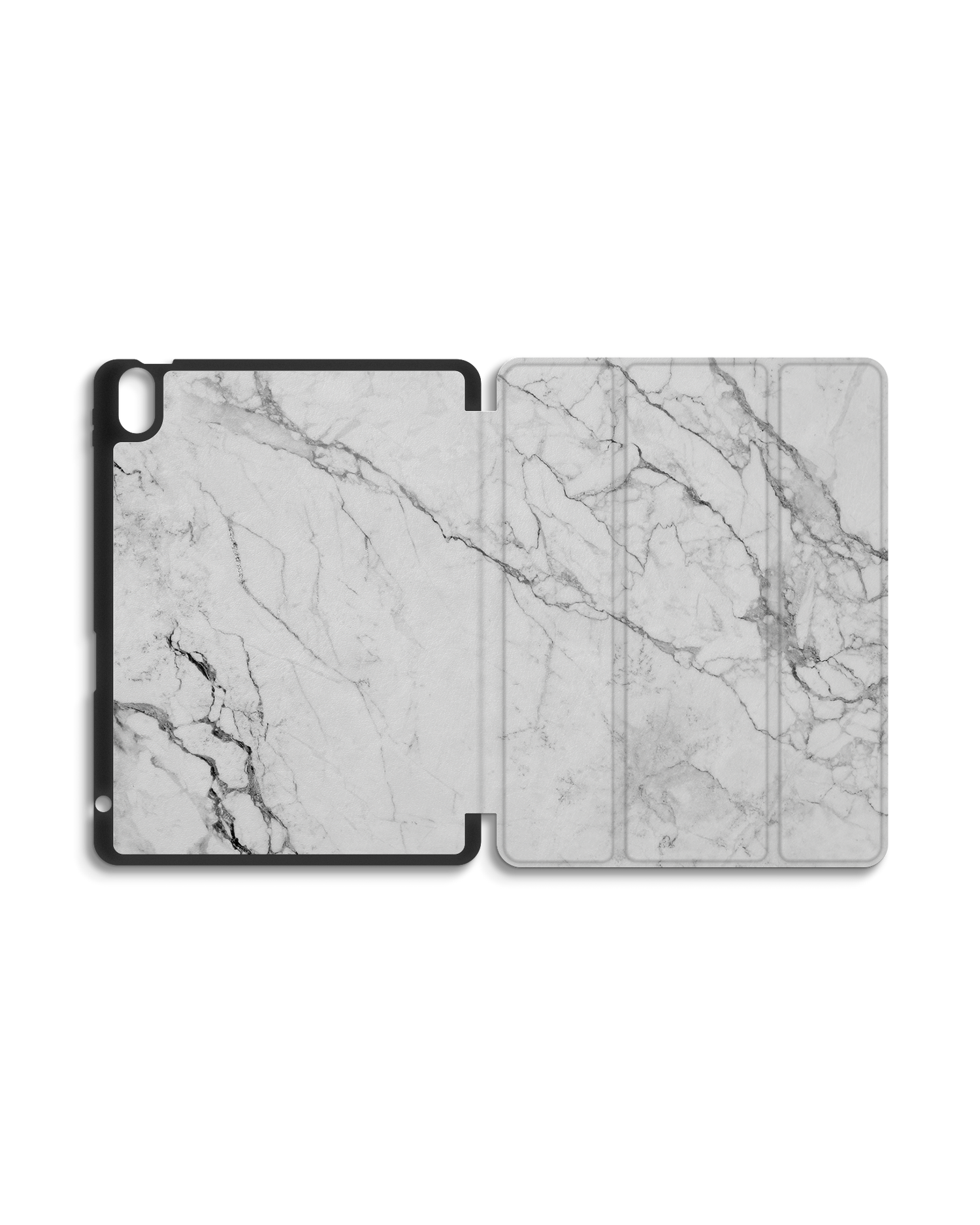 White Marble iPad Case with Pencil Holder for Apple iPad Air 5 10.9