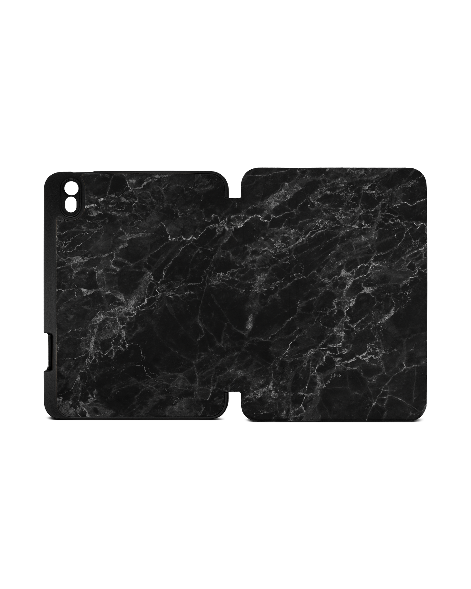 Midnight Marble iPad Case with Pencil Holder Apple iPad mini 6 (2021): Opened exterior view