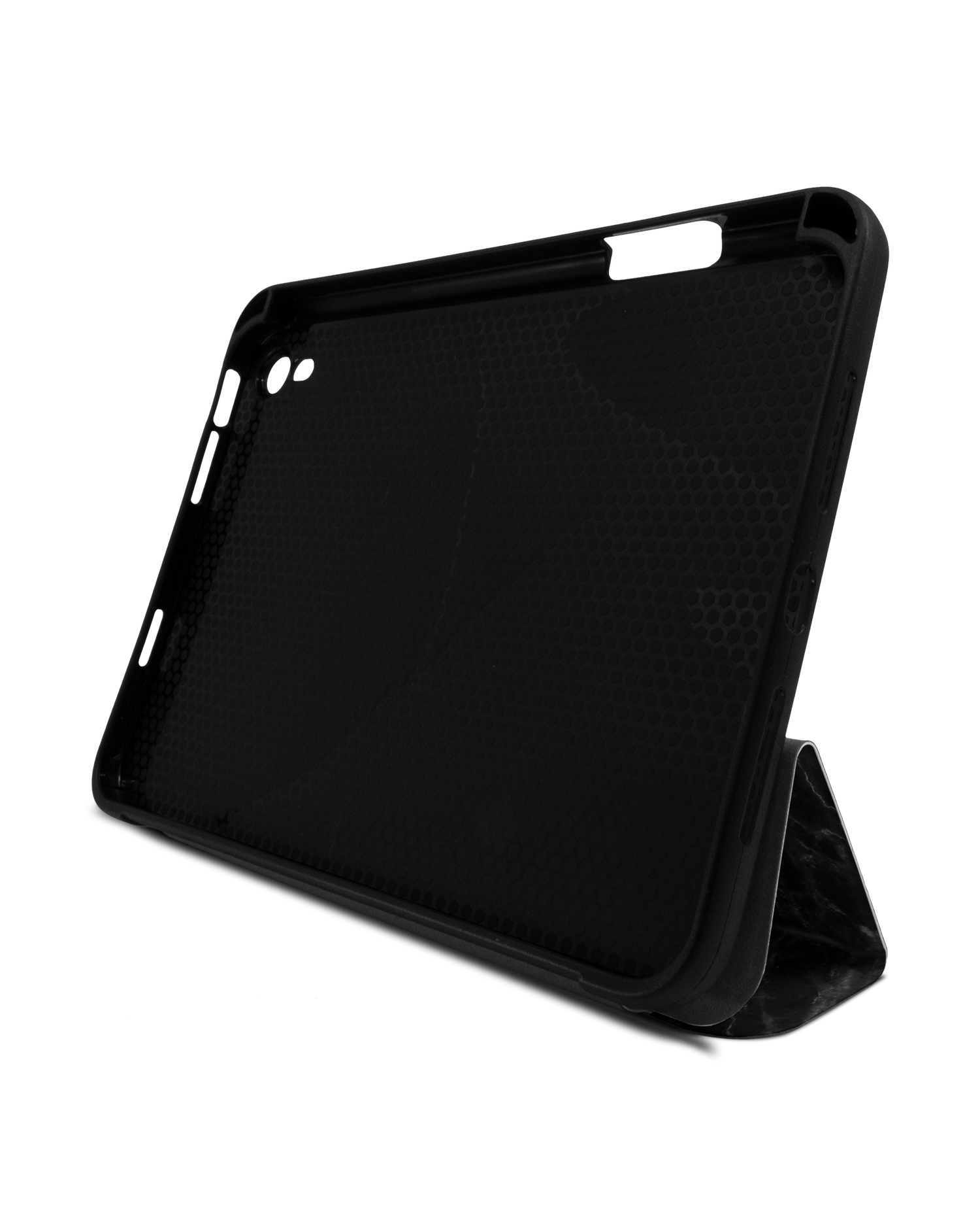 Midnight Marble iPad Case with Pencil Holder Apple iPad mini 6 (2021): Set up in landscape format (front view)