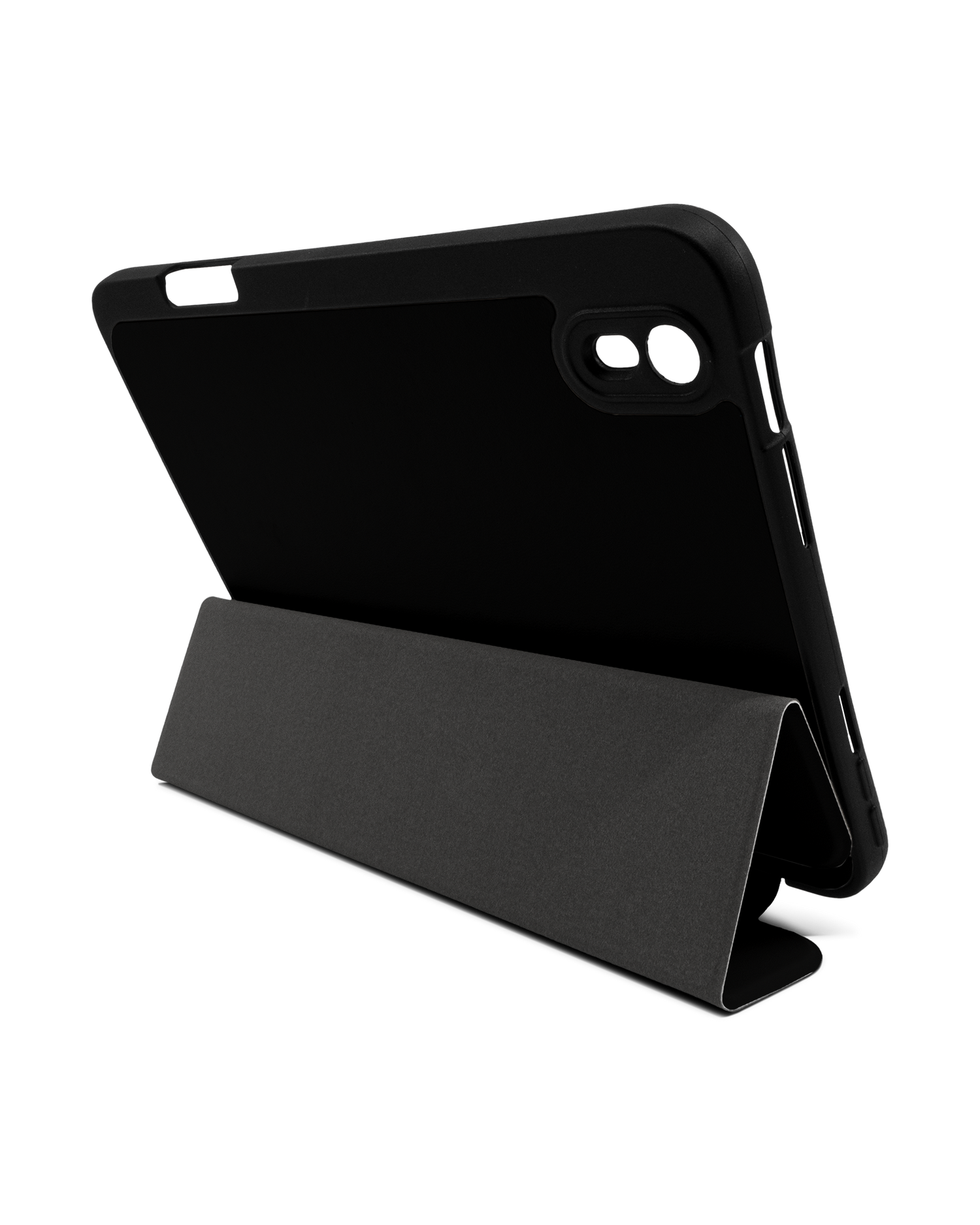 BLACK iPad Case with Pencil Holder Apple iPad mini 6 (2021): Set up in landscape format (back view)