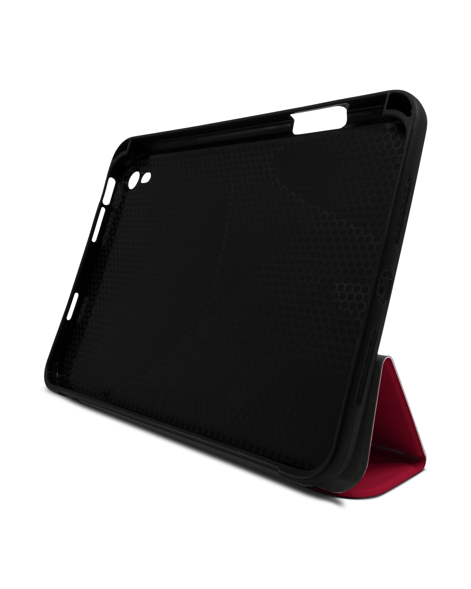 RED iPad Case with Pencil Holder Apple iPad mini 6 (2021): Set up in landscape format (front view)