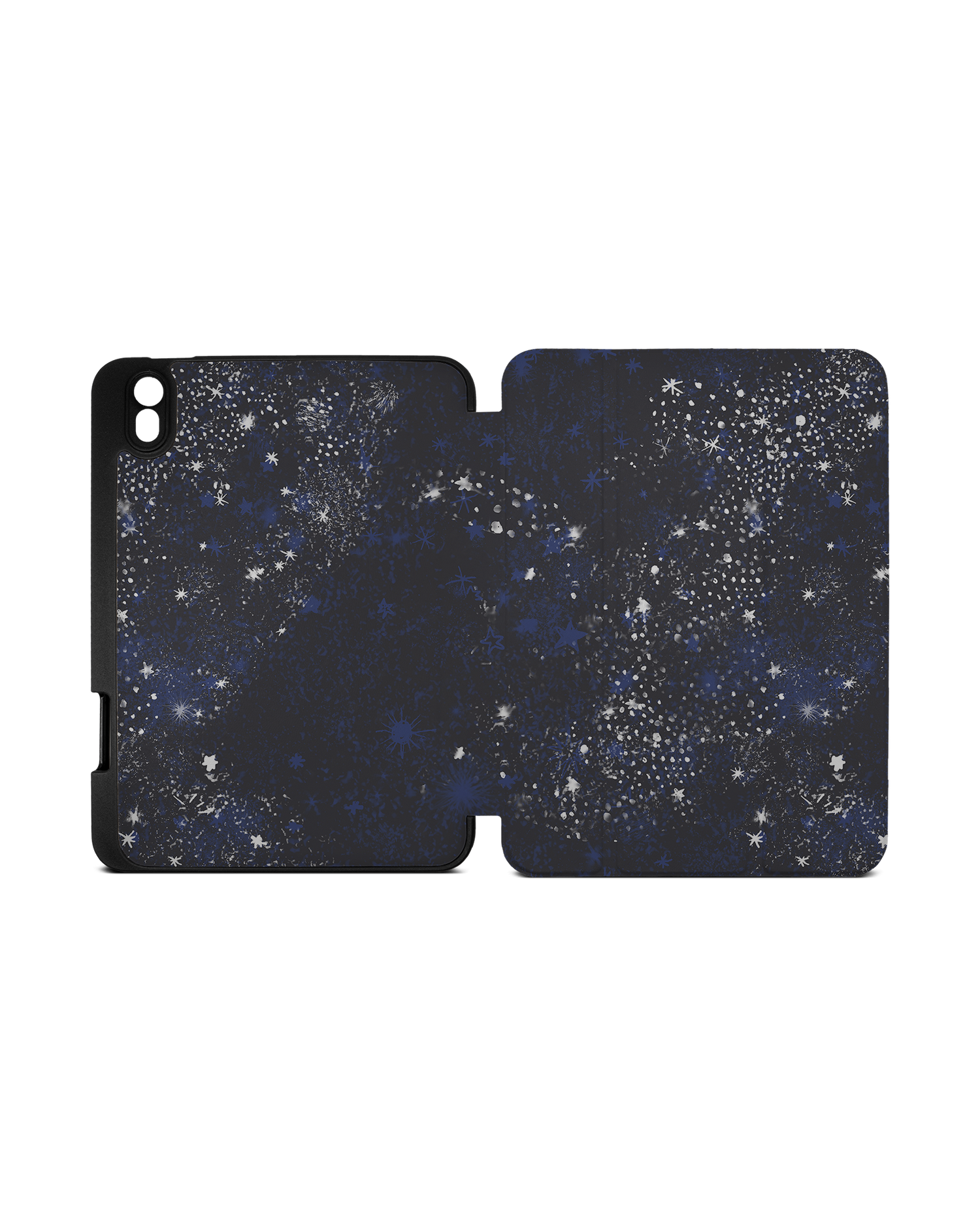 Starry Night Sky iPad Case with Pencil Holder Apple iPad mini 6 (2021): Opened exterior view