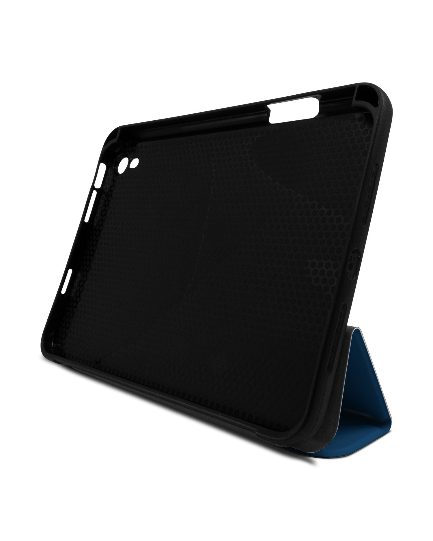 CLASSIC BLUE iPad Case with Pencil Holder Apple iPad mini 6 (2021): Set up in landscape format (front view)