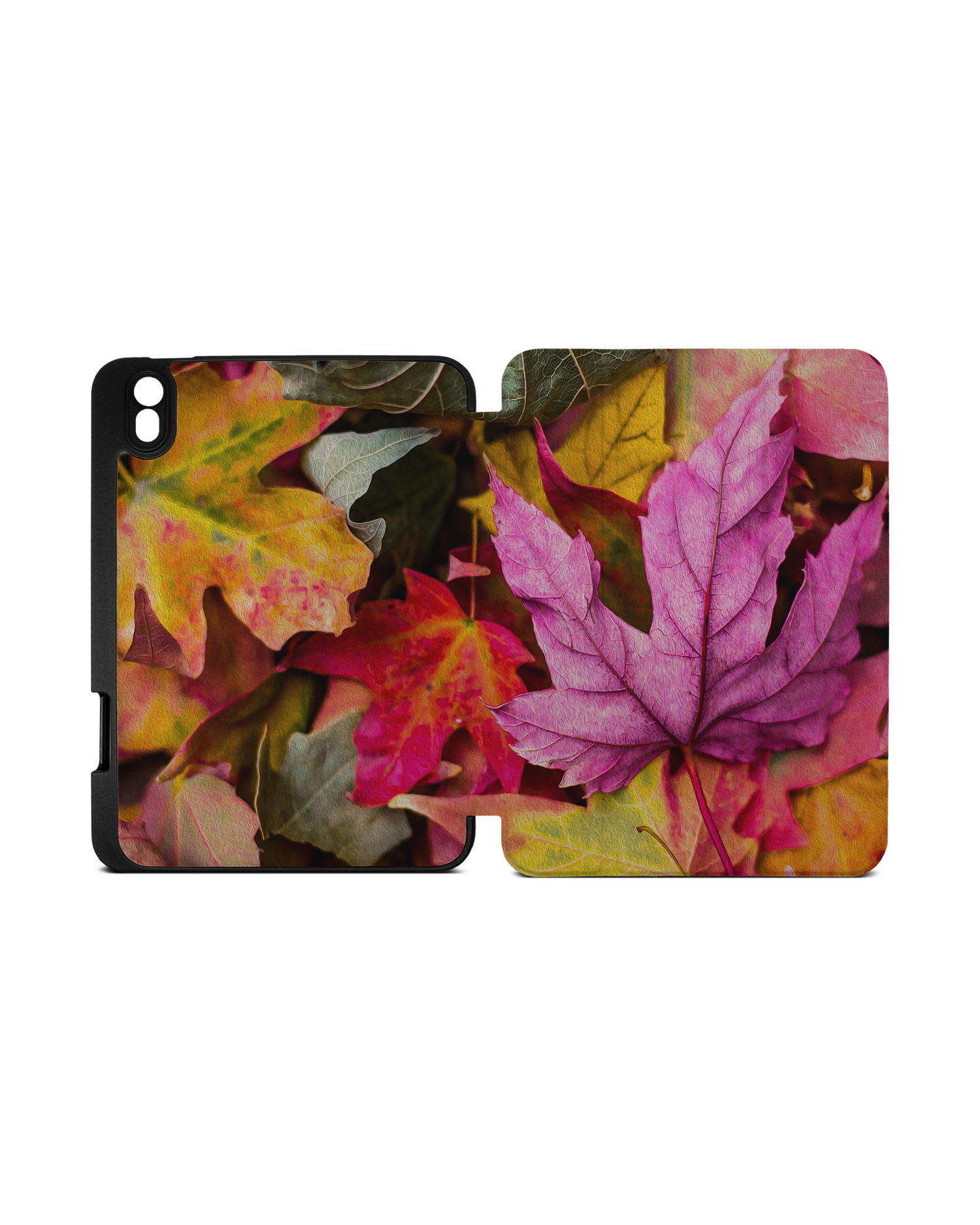 Autumn Leaves iPad Case with Pencil Holder Apple iPad mini 6 (2021): Opened exterior view