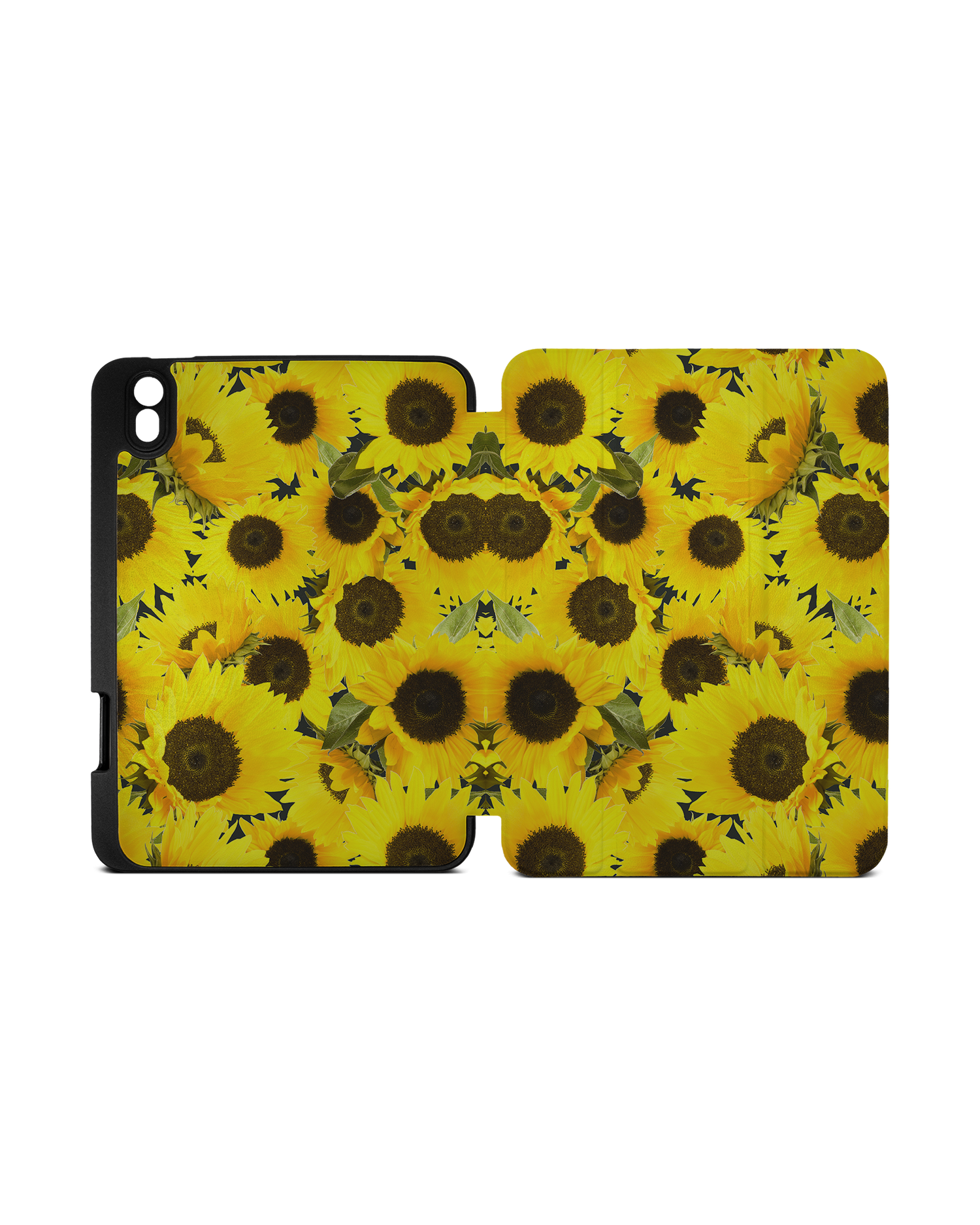 Sunflowers iPad Case with Pencil Holder Apple iPad mini 6 (2021): Opened exterior view
