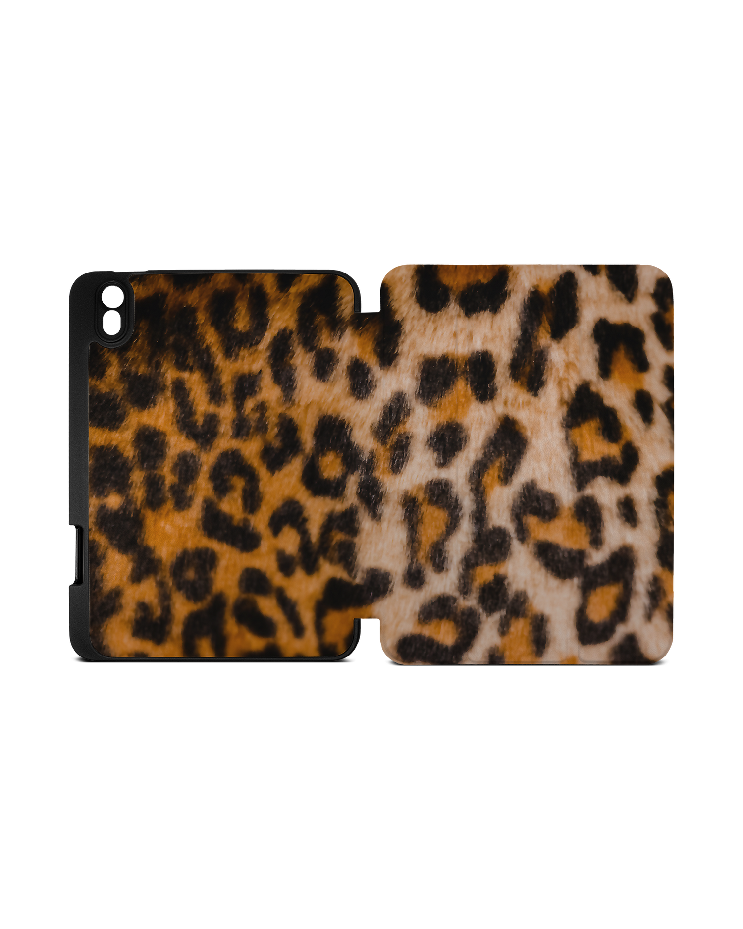 Leopard Pattern iPad Case with Pencil Holder Apple iPad mini 6 (2021): Opened exterior view