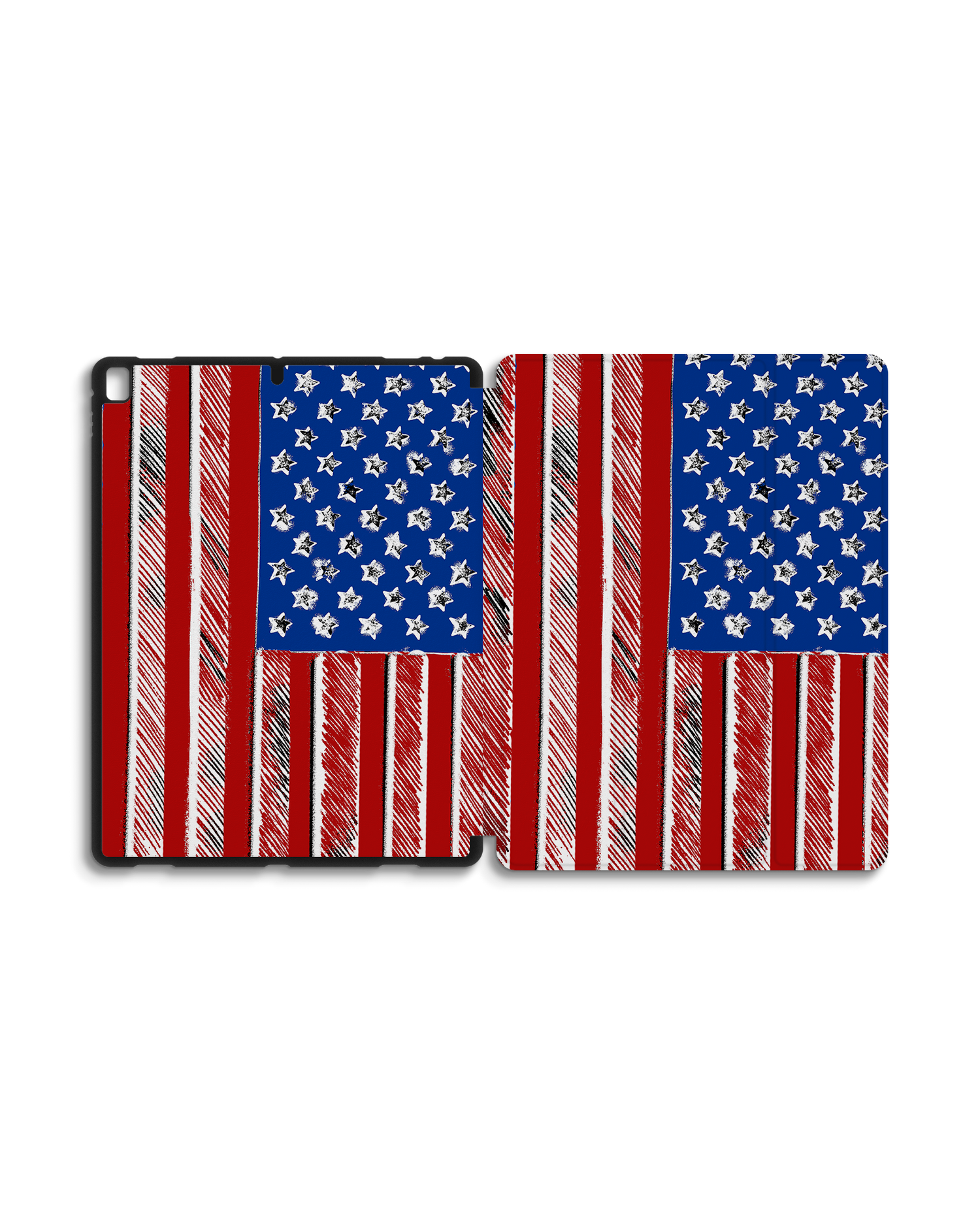 American Flag Color iPad Case with Pencil Holder for Apple iPad Pro 2 12.9