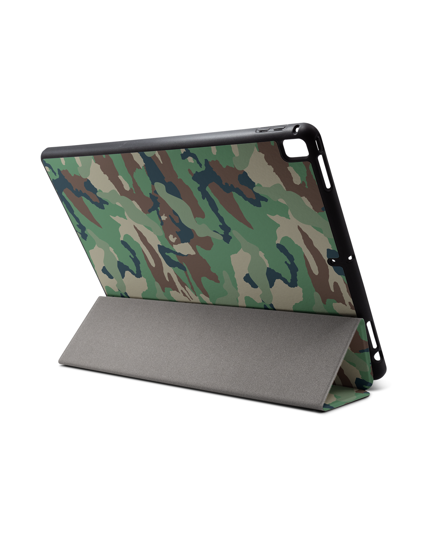 Green and Brown Camo iPad Case with Pencil Holder for Apple iPad Pro 2 12.9