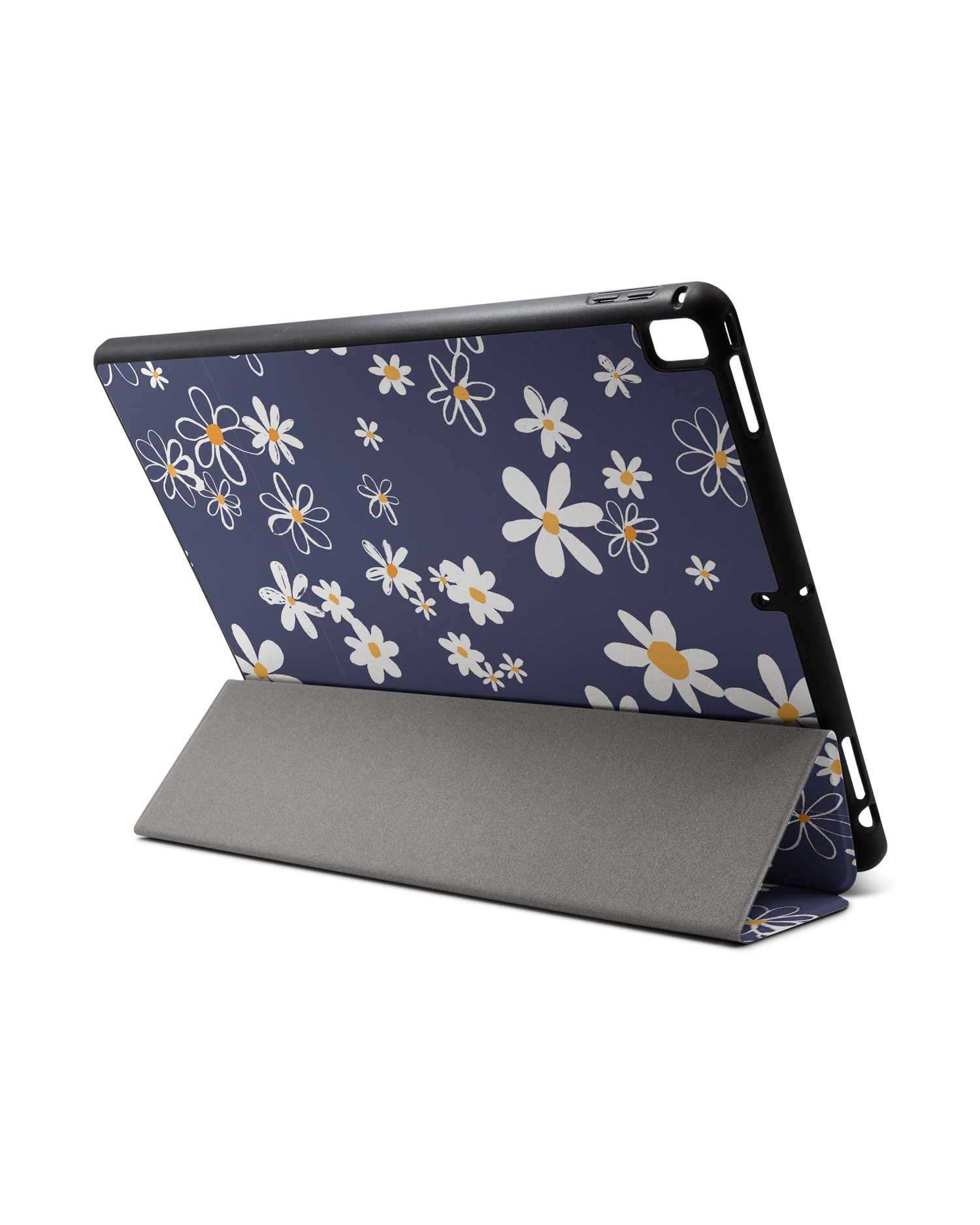 Navy Daisies iPad Case with Pencil Holder for Apple iPad Pro 2 12.9