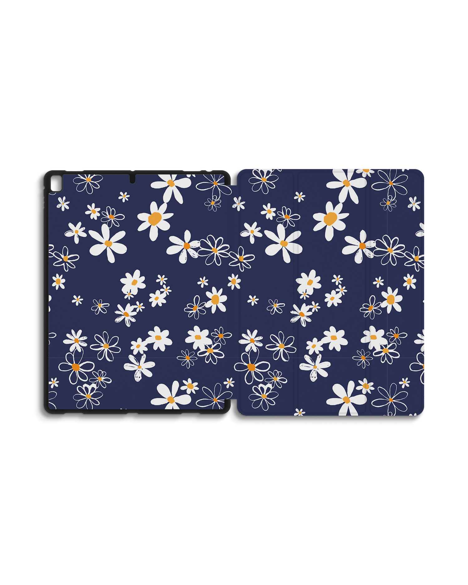 Navy Daisies iPad Case with Pencil Holder for Apple iPad Pro 2 12.9