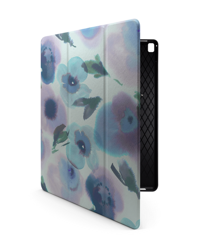 Watercolour Flowers Blue iPad Case with Pencil Holder for Apple iPad Pro 2 12.9" (2017)