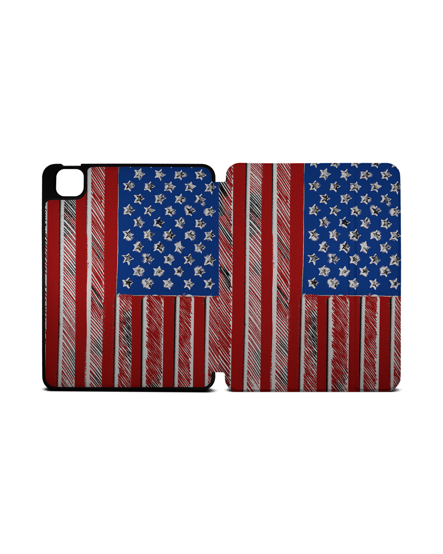 American Flag Color iPad Case with Pencil Holder Apple iPad Pro 11
