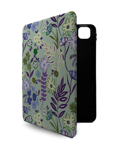 Pretty Purple Flowers iPad Case with Pencil Holder Apple iPad Pro 11" (2021), Apple iPad Pro 11" (2020)