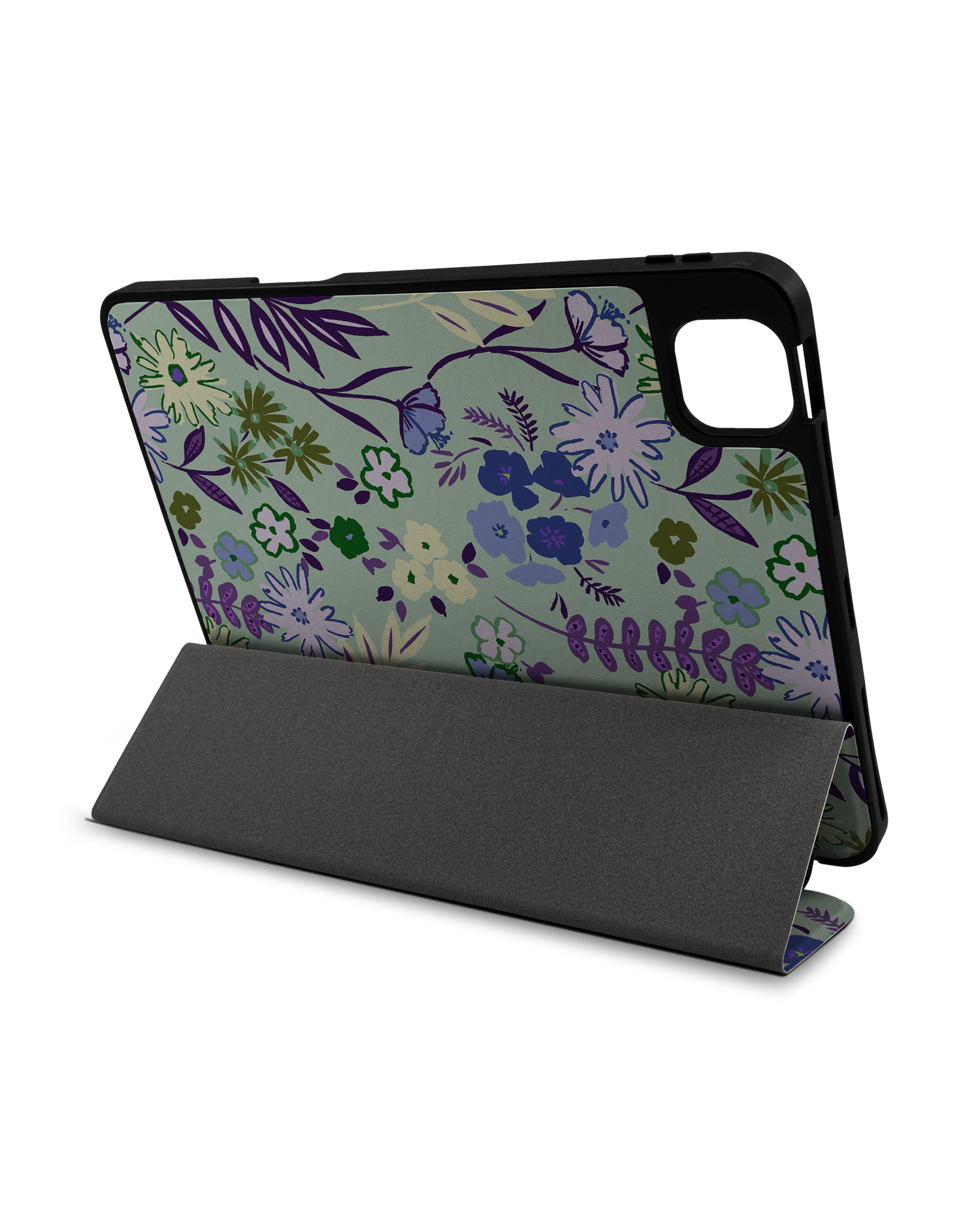 Pretty Purple Flowers iPad Case with Pencil Holder Apple iPad Pro 11