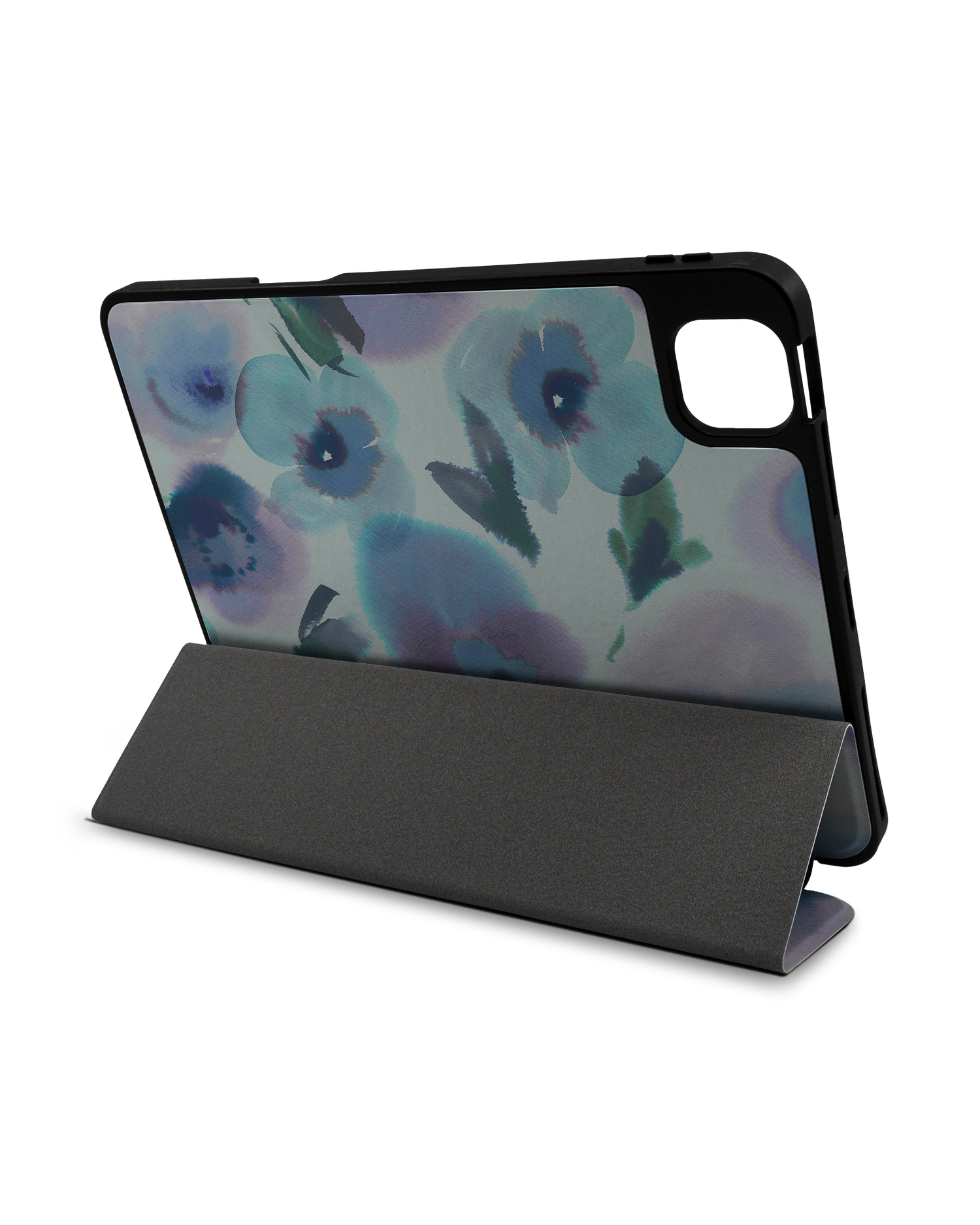 Watercolour Flowers Blue iPad Case with Pencil Holder Apple iPad Pro 11
