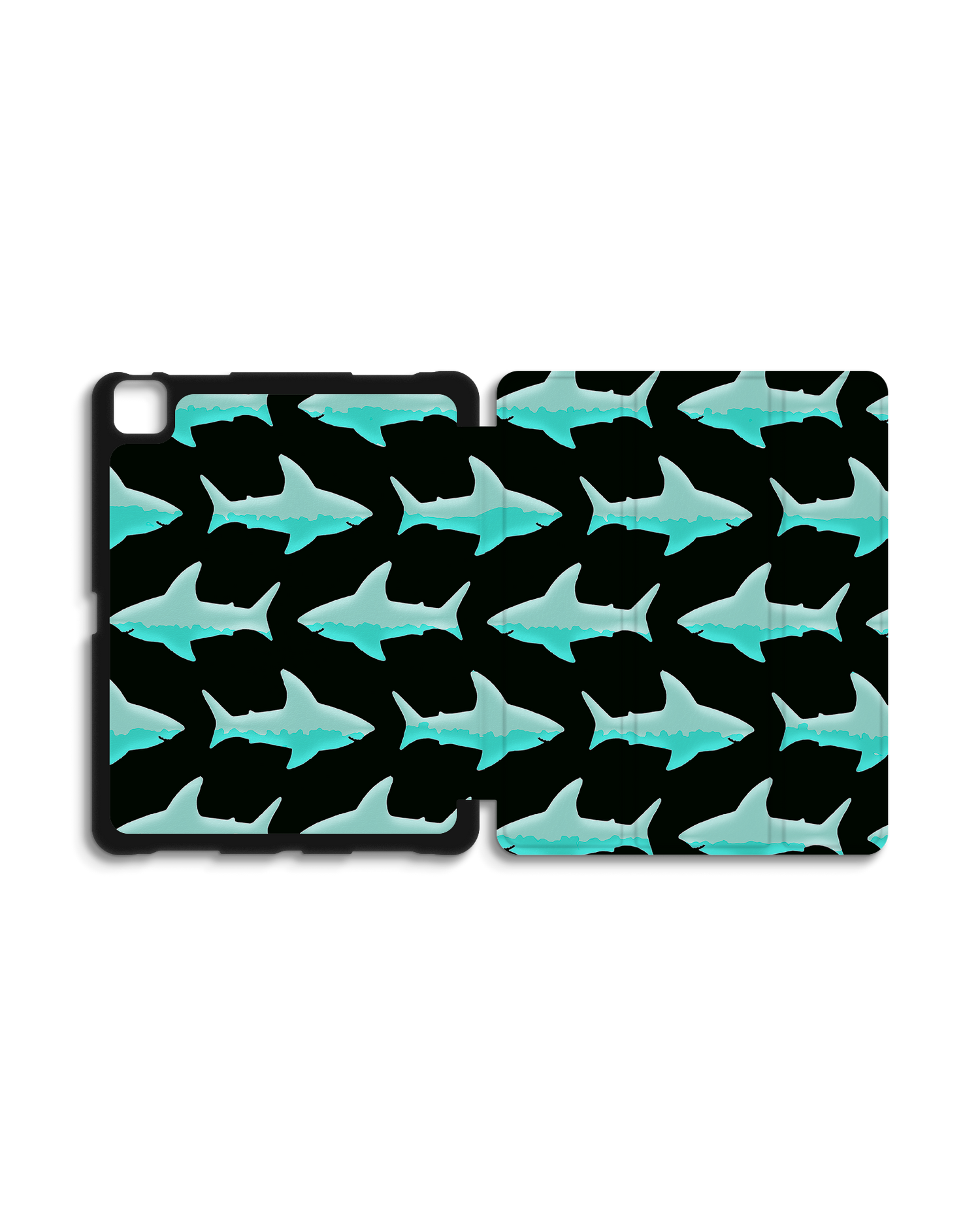Neon Sharks iPad Case with Pencil Holder for Apple iPad Pro 6 12.9