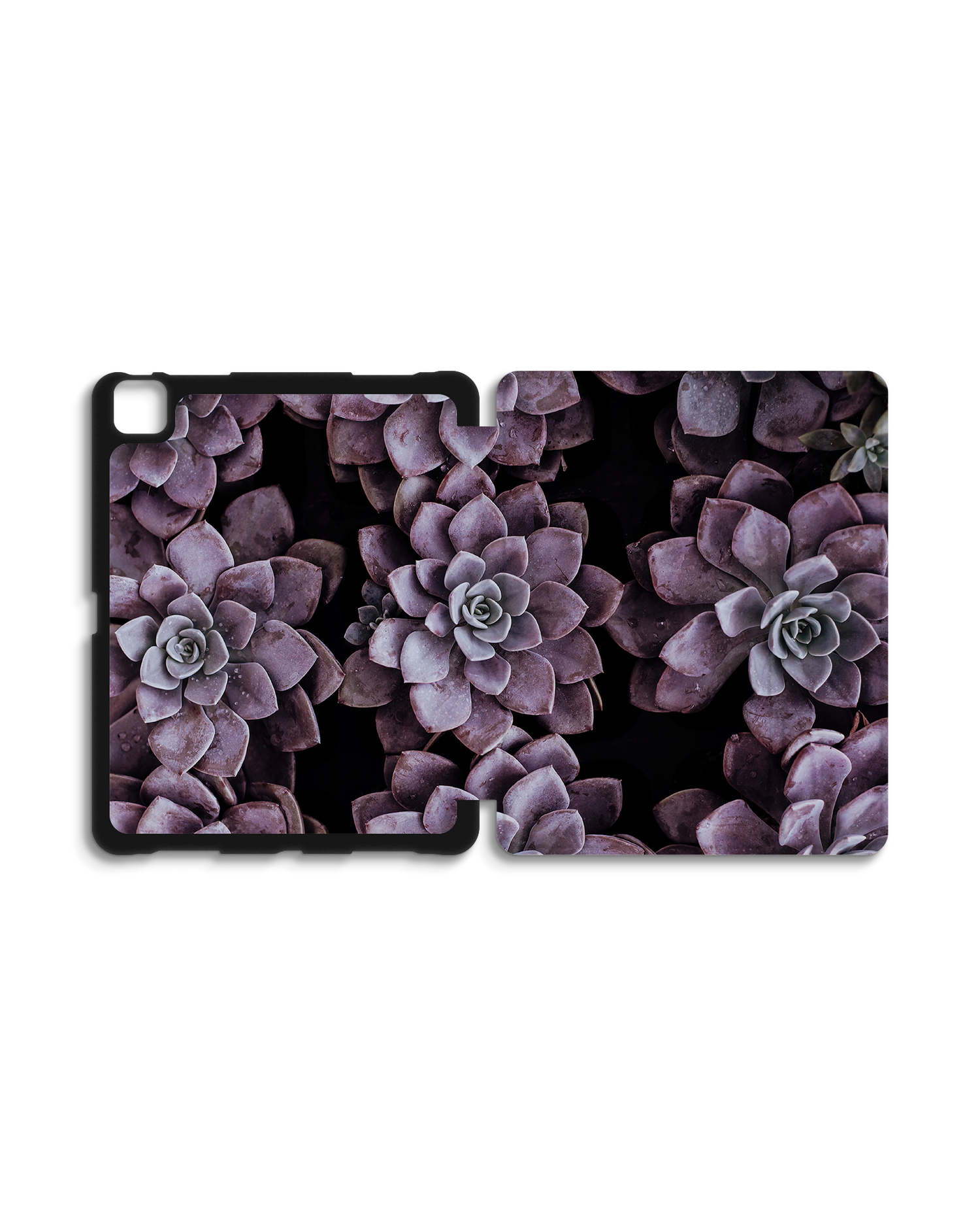 Purple Succulents iPad Case with Pencil Holder for Apple iPad Pro 6 12.9