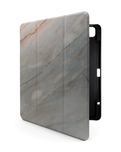 Mother of Pearl Marble iPad Case with Pencil Holder for Apple iPad Pro 6 12.9" (2022), Apple iPad Pro 5 12.9" (2021), Apple iPad Pro 4 12.9" (2020)