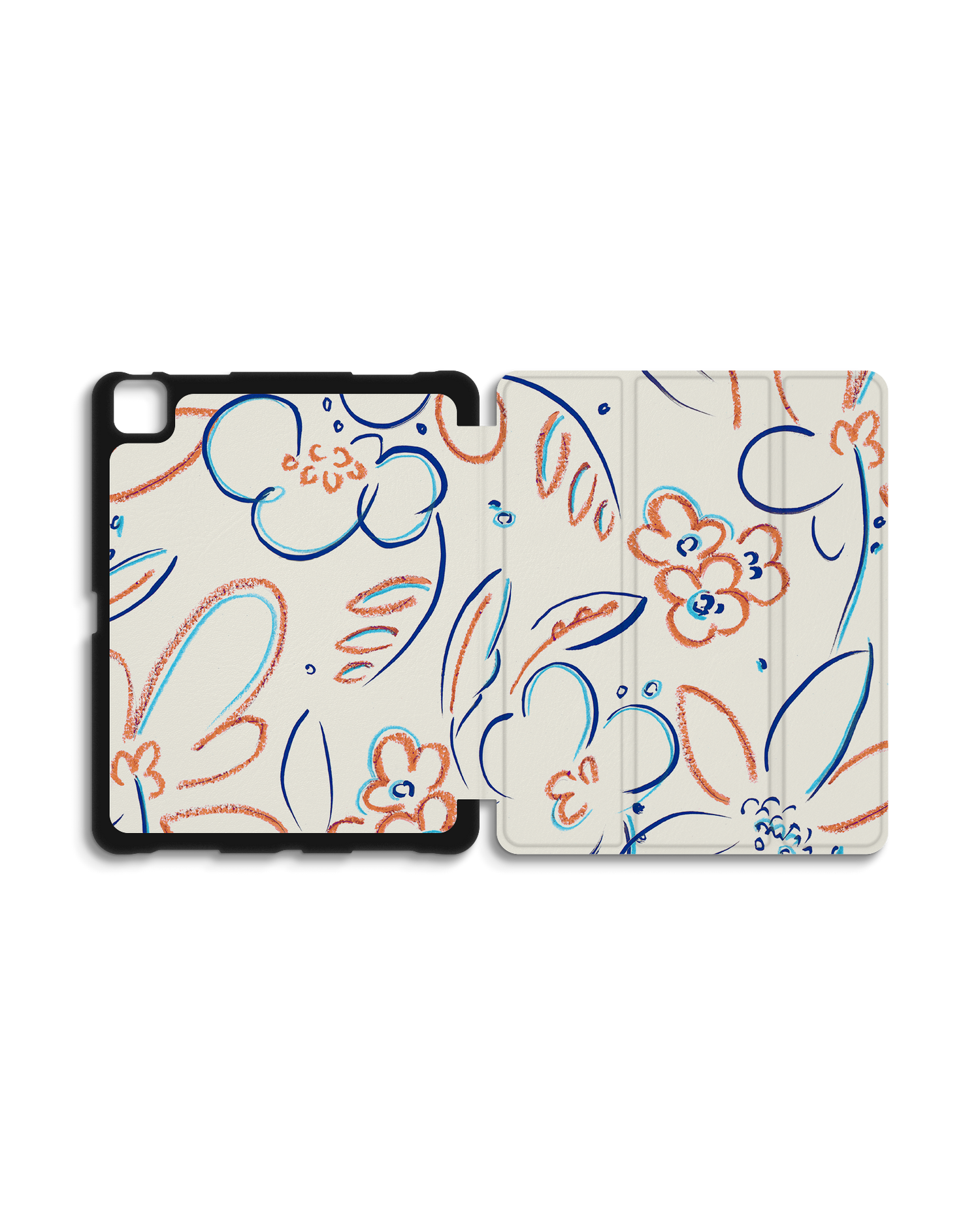 Bloom Doodles iPad Case with Pencil Holder for Apple iPad Pro 6 12.9