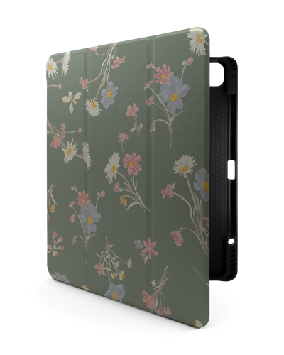 Wild Flower Sprigs iPad Case with Pencil Holder for Apple iPad Pro 6 12.9" (2022), Apple iPad Pro 5 12.9" (2021), Apple iPad Pro 4 12.9" (2020)