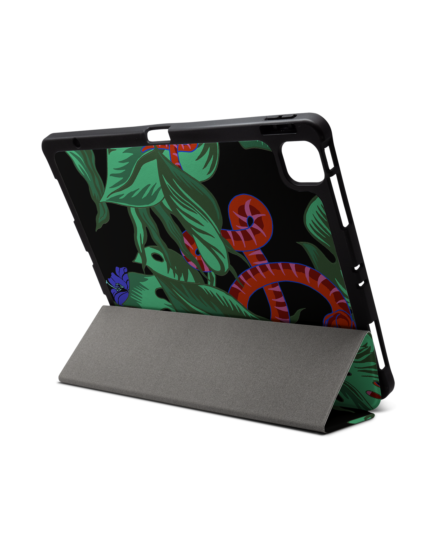 Tropical Snakes iPad Case with Pencil Holder for Apple iPad Pro 6 12.9