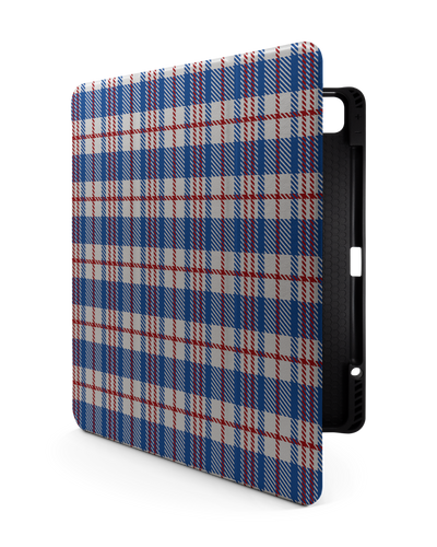 Plaid Market Bag iPad Case with Pencil Holder for Apple iPad Pro 6 12.9" (2022), Apple iPad Pro 5 12.9" (2021), Apple iPad Pro 4 12.9" (2020)