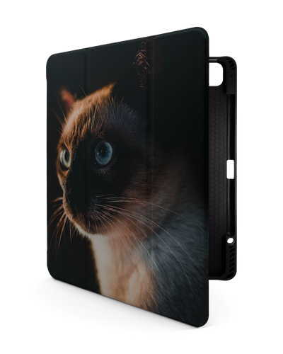 Siamese Cat iPad Case with Pencil Holder for Apple iPad Pro 6 12.9" (2022), Apple iPad Pro 5 12.9" (2021), Apple iPad Pro 4 12.9" (2020)